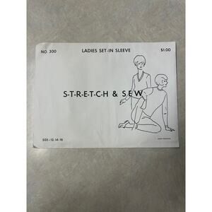 Vintage 1960's Stretch and Sew Pattern #300 Ladies Set in Sleeve Top